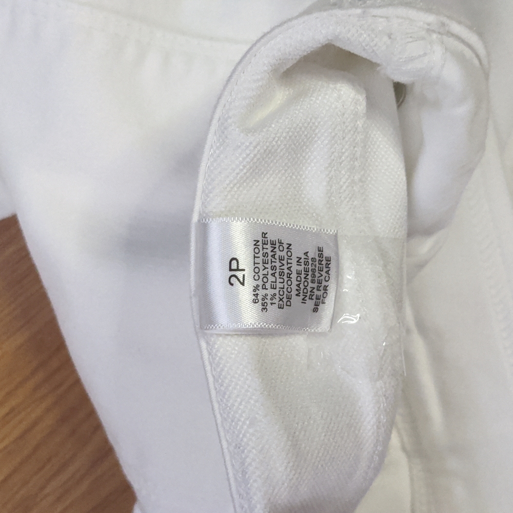 Jean Martha Stewart White Size 2P - Picture 8 of 8